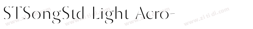 STSongStd Light Acro字体转换